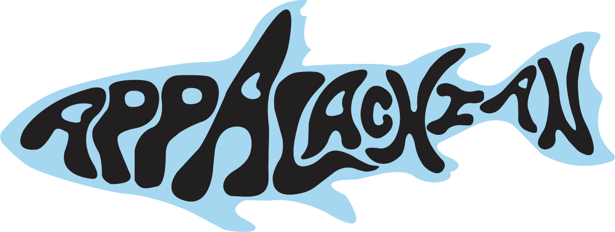 APPALACHIAN FISH STICKER BLACK/BLUE 5 PACK