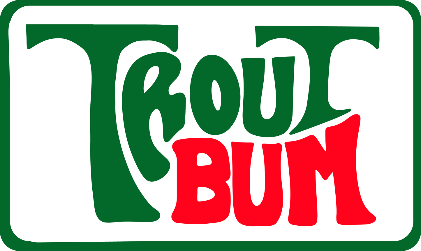 TROUT BUM STICKERS 5 PACK